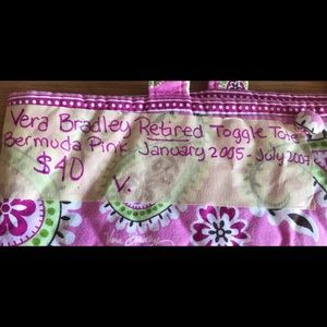 Retired Bermuda Pink Vera Bradley Tote